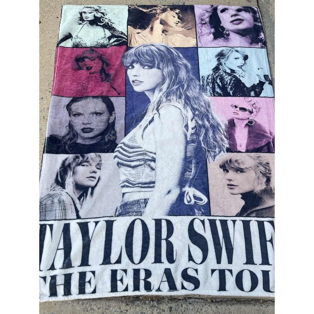 Taylor Swift Eras Tour Throw Blanket Small 54x40 Swiftie Merch Gift Bedroom Deco